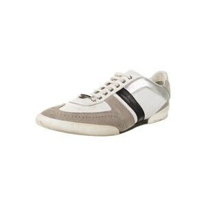 Dior Homme Men's Silver & White Low-Top Sneakers